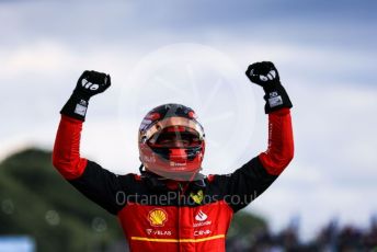 World © Octane Photographic Ltd. Formula 1 – British Grand Prix - Silverstone. Sunday 3rd July 2022. Parc Ferme. Scuderia Ferrari F1-75 - Carlos Sainz 1st ever F1 win!