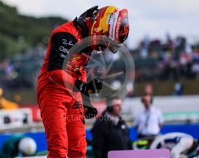 World © Octane Photographic Ltd. Formula 1 – British Grand Prix - Silverstone. Sunday 3rd July 2022. Parc Ferme. Scuderia Ferrari F1-75 - Carlos Sainz.