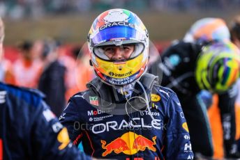 World © Octane Photographic Ltd. Formula 1 – British Grand Prix - Silverstone. Sunday 3rd July 2022. Parc Ferme. Oracle Red Bull Racing RB18 – Sergio Perez.