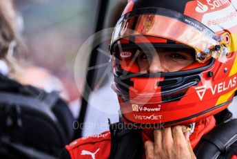 World © Octane Photographic Ltd. Formula 1 – British Grand Prix - Silverstone. Sunday 3rd July 2022. Parc Ferme. Scuderia Ferrari F1-75 - Carlos Sainz.