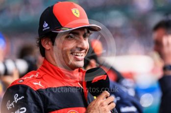 World © Octane Photographic Ltd. Formula 1 – British Grand Prix - Silverstone. Sunday 3rd July 2022. Parc Ferme. Scuderia Ferrari F1-75 - Carlos Sainz.