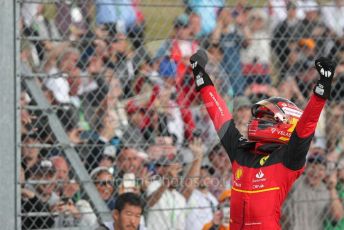 World © Octane Photographic Ltd. Formula 1 – British Grand Prix - Silverstone. Sunday 3rd July 2022. Parc Ferme. Scuderia Ferrari F1-75 - Carlos Sainz.