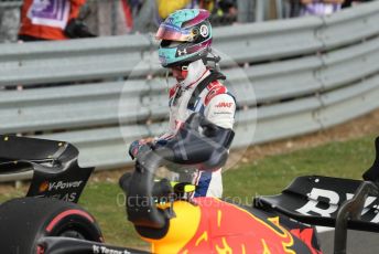 World © Octane Photographic Ltd. Formula 1 – British Grand Prix - Silverstone. Sunday 3rd July 2022. Parc Ferme. Haas F1 Team VF-22 - Mick Schumacher.