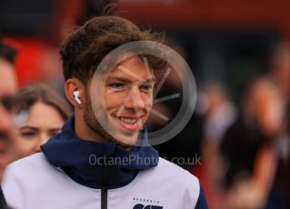 World © Octane Photographic Ltd. Formula 1 – British Grand Prix - Silverstone. Saturday 2nd July 2022. Paddock. Scuderia AlphaTauri AT03 - Pierre Gasly.