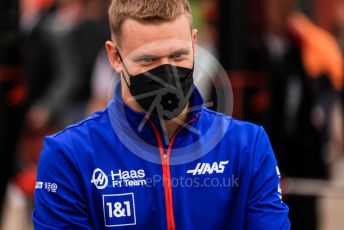 World © Octane Photographic Ltd. Formula 1 – British Grand Prix - Silverstone. Saturday 2nd July 2022. Paddock. Haas F1 Team VF-22 - Mick Schumacher.