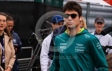 World © Octane Photographic Ltd. Formula 1 – British Grand Prix - Silverstone. Saturday 2nd July 2022. Paddock. Aston Martin Aramco Cognizant F1 Team AMR22 - Lance Stroll.