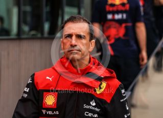 World © Octane Photographic Ltd. Formula 1 – British Grand Prix - Silverstone. Saturday 2nd July 2022. Paddock. Scuderia Ferrari F1-75 Reserve Driver – Antonio Giovinazzi.