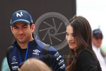 World © Octane Photographic Ltd. Formula 1 – British Grand Prix - Silverstone. Saturday 2nd July 2022. Paddock. Williams Racing FW44 - Nicholas Latifi and Sandra Dziwiszek.