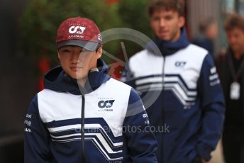 World © Octane Photographic Ltd. Formula 1 – British Grand Prix - Silverstone. Saturday 2nd July 2022. Paddock. Scuderia AlphaTauri AT03 - Yuki Tsunoda.