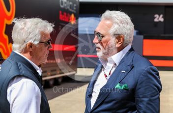 World © Octane Photographic Ltd. Formula 1 – British Grand Prix - Silverstone. Sunday 3rd July 2022. Paddock. Aston Martin Aramco Cognizant F1 Team Owner- Lawrence Stroll.
