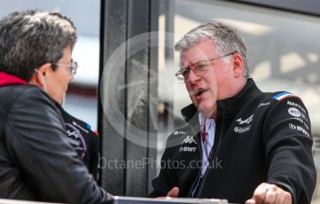 World © Octane Photographic Ltd. Formula 1 – British Grand Prix - Silverstone. Sunday 3rd July 2022. Paddock. Gerri Horner and Rylan Clark-Neal.