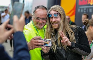 World © Octane Photographic Ltd. Formula 1 – British Grand Prix - Silverstone. Sunday 3rd July 2022. Paddock. UK Eurovision 2022 entry - Sam Ryder.