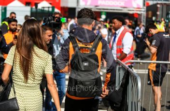 World © Octane Photographic Ltd. Formula 1 – British Grand Prix - Silverstone. Sunday 3rd July 2022. Paddock. McLaren F1 Team MCL36 - Lando Norris.