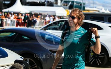 World © Octane Photographic Ltd. Formula 1 – British Grand Prix - Silverstone. Sunday 3rd July 2022. Paddock. Aston Martin Aramco Cognizant F1 Team AMR22 - Sebastian Vettel.