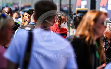 World © Octane Photographic Ltd. Formula 1 – British Grand Prix - Silverstone. Sunday 3rd July 2022. Paddock. Mercedes-AMG Petronas F1 Team F1 W13 - Lewis Hamilton.