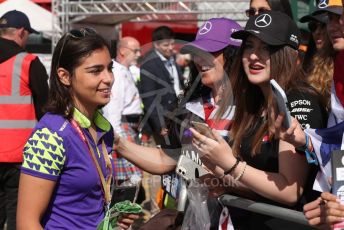 World © Octane Photographic Ltd. Formula 1 – British Grand Prix - Silverstone. Sunday 3rd July 2022. Paddock. Jamie Chadwick - W-Series.