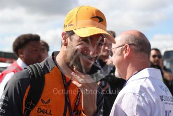 World © Octane Photographic Ltd. Formula 1 – British Grand Prix - Silverstone. Sunday 3rd July 2022. Paddock. McLaren F1 Team MCL36 - Daniel Ricciardo.