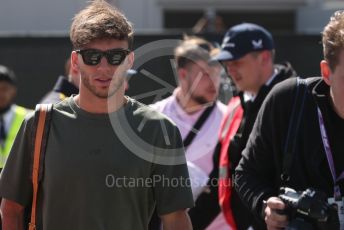 World © Octane Photographic Ltd. Formula 1 – British Grand Prix - Silverstone. Sunday 3rd July 2022. Paddock. Scuderia AlphaTauri AT03 - Pierre Gasly.