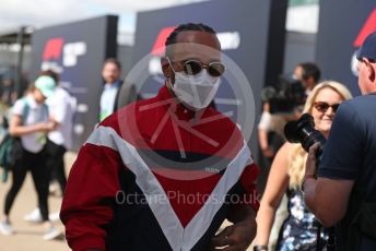 World © Octane Photographic Ltd. Formula 1 – British Grand Prix - Silverstone. Sunday 3rd July 2022. Paddock. Mercedes-AMG Petronas F1 Team F1 W13 - Lewis Hamilton.