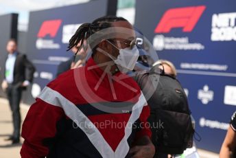 World © Octane Photographic Ltd. Formula 1 – British Grand Prix - Silverstone. Sunday 3rd July 2022. Paddock. Mercedes-AMG Petronas F1 Team F1 W13 - Lewis Hamilton.