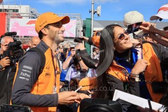 World © Octane Photographic Ltd. Formula 1 – British Grand Prix - Silverstone. Sunday 3rd July 2022. Paddock. McLaren F1 Team MCL36 - Daniel Ricciardo.