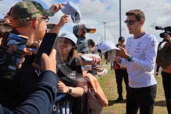 World © Octane Photographic Ltd. Formula 1 – British Grand Prix - Silverstone. Sunday 3rd July 2022. Paddock. Mercedes-AMG Petronas F1 Team F1 W13 - George Russell.