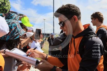 World © Octane Photographic Ltd. Formula 1 – British Grand Prix - Silverstone. Sunday 3rd July 2022. Paddock. McLaren F1 Team MCL36 - Lando Norris.