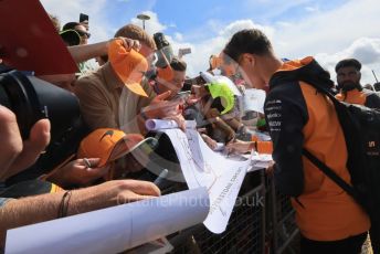 World © Octane Photographic Ltd. Formula 1 – British Grand Prix - Silverstone. Sunday 3rd July 2022. Paddock. McLaren F1 Team MCL36 - Lando Norris.