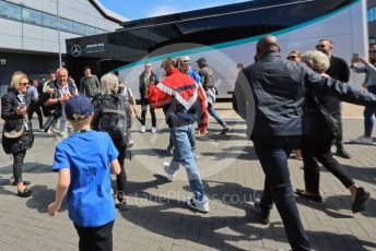 World © Octane Photographic Ltd. Formula 1 – British Grand Prix - Silverstone. Sunday 3rd July 2022. Paddock. Mercedes-AMG Petronas F1 Team F1 W13 - Lewis Hamilton.