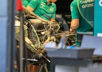 World © Octane Photographic Ltd. Formula 1 – British Grand Prix - Silverstone. Thursday 30th June 2022. Pitlane. Aston Martin Aramco Cognizant F1 Team AMR22