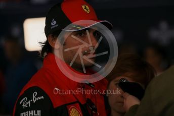 World © Octane Photographic Ltd. Formula 1 – British Grand Prix - Silverstone. Thursday 30th June 2022. Paddock. Scuderia Ferrari F1-75 - Carlos Sainz.