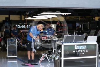 World © Octane Photographic Ltd. Formula 1 – British Grand Prix - Silverstone. Thursday 30th June 2022. Pitlane. BWT Alpine F1 Team A522