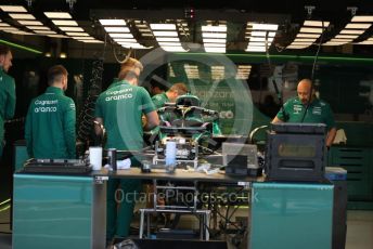 World © Octane Photographic Ltd. Formula 1 – British Grand Prix - Silverstone. Thursday 30th June 2022. Pitlane. Aston Martin Aramco Cognizant F1 Team AMR22