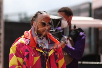 World © Octane Photographic Ltd. Formula 1 – British Grand Prix - Silverstone. Thursday 30th June 2022. Paddock. Mercedes-AMG Petronas F1 Team F1 W13 - Lewis Hamilton.