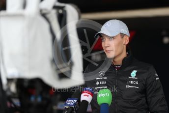 World © Octane Photographic Ltd. Formula 1 – British Grand Prix - Silverstone. Thursday 30th June 2022. Paddock. Mercedes-AMG Petronas F1 Team F1 W13 - George Russell.