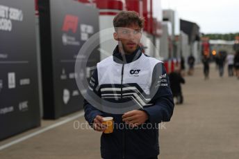 World © Octane Photographic Ltd. Formula 1 – British Grand Prix - Silverstone. Thursday 30th June 2022. Paddock. Scuderia AlphaTauri AT03 - Pierre Gasly.