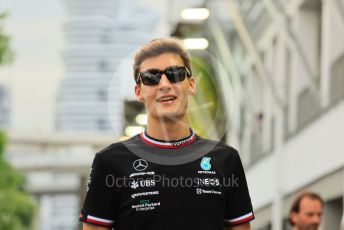 World © Octane Photographic Ltd. Formula 1 – Singapore Grand Prix - Marina Bay, Singapore. Sunday 2nd October 2022. Drivers’ parade. Mercedes-AMG Petronas F1 Team F1 W13 - George Russell.