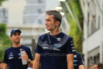 World © Octane Photographic Ltd. Formula 1 – Singapore Grand Prix - Marina Bay, Singapore. Sunday 2nd October 2022. Drivers’ parade.  Williams Racing FW44 - Alex Albon and Nicholas Latifi.