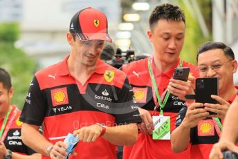 World © Octane Photographic Ltd. Formula 1 – Singapore Grand Prix - Marina Bay, Singapore. Sunday 2nd October 2022. Drivers’ parade. Scuderia Ferrari F1-75 - Charles Leclerc.