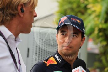 World © Octane Photographic Ltd. Formula 1 – Singapore Grand Prix - Marina Bay, Singapore. Sunday 2nd October 2022. Drivers’ parade. Oracle Red Bull Racing RB18 – Sergio Perez.
