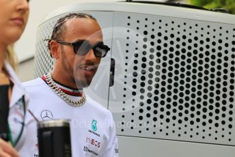 World © Octane Photographic Ltd. Formula 1 – Singapore Grand Prix - Marina Bay, Singapore. Sunday 2nd October 2022. Drivers’ parade. Mercedes-AMG Petronas F1 Team F1 W13 - Lewis Hamilton.