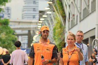 World © Octane Photographic Ltd. Formula 1 – Singapore Grand Prix - Marina Bay, Singapore. Sunday 2nd October 2022. Drivers’ parade. McLaren F1 Team MCL36 - Daniel Ricciardo.