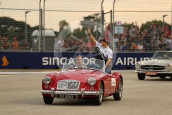 World © Octane Photographic Ltd. Formula 1 – Singapore Grand Prix - Marina Bay, Singapore. Sunday 2nd October 2022. Drivers’ parade. Scuderia AlphaTauri AT03 - Yuki Tsunoda.