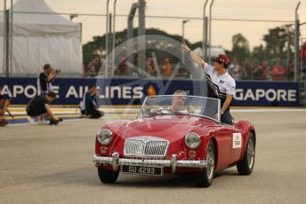 World © Octane Photographic Ltd. Formula 1 – Singapore Grand Prix - Marina Bay, Singapore. Sunday 2nd October 2022. Drivers’ parade. Scuderia AlphaTauri AT03 - Yuki Tsunoda.