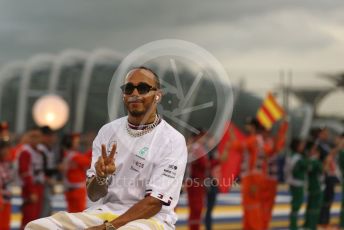 World © Octane Photographic Ltd. Formula 1 – Singapore Grand Prix - Marina Bay, Singapore. Sunday 2nd October 2022. Drivers’ parade. Mercedes-AMG Petronas F1 Team F1 W13 - Lewis Hamilton.