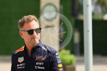 World © Octane Photographic Ltd. Formula 1 – Singapore Grand Prix - Marina Bay, Singapore. Friday 30th September 2022. Paddock. Oracle Red Bull Racing Team Principal - Christian Horner