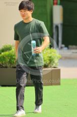 World © Octane Photographic Ltd. Formula 1 – Singapore Grand Prix - Marina Bay, Singapore. Friday 30th September 2022. Paddock. Scuderia AlphaTauri AT03 - Yuki Tsunoda.