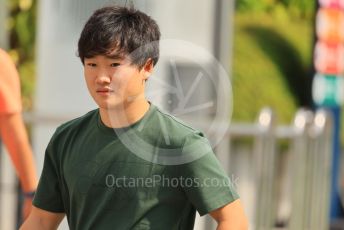 World © Octane Photographic Ltd. Formula 1 – Singapore Grand Prix - Marina Bay, Singapore. Friday 30th September 2022. Paddock. Scuderia AlphaTauri AT03 - Yuki Tsunoda.