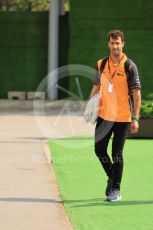 World © Octane Photographic Ltd. Formula 1 – Singapore Grand Prix - Marina Bay, Singapore. Friday 30th September 2022. Paddock. McLaren F1 Team MCL36 - Daniel Ricciardo.