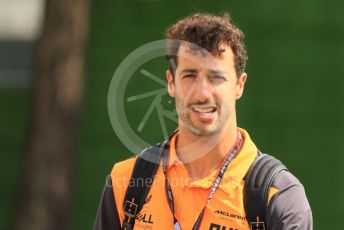 World © Octane Photographic Ltd. Formula 1 – Singapore Grand Prix - Marina Bay, Singapore. Friday 30th September 2022. Paddock. McLaren F1 Team MCL36 - Daniel Ricciardo.